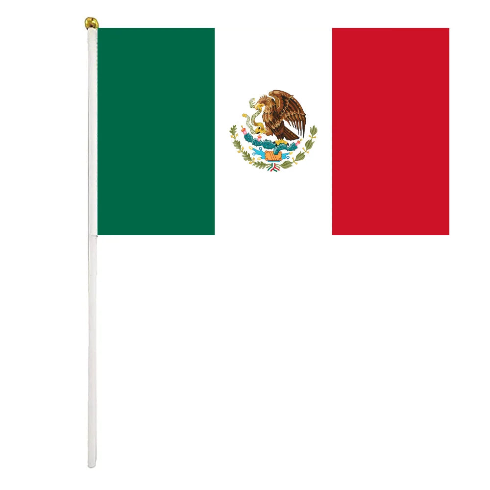 Mexico Hand Flags Lot