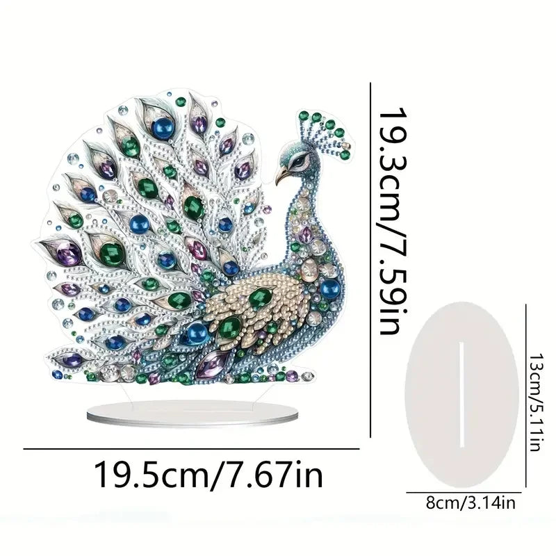 Peacock Diamond Art Table Kit