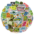 50Pcs United States Travel City Map Stickers