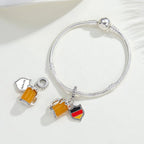 German Beer Flag Pendant Fit Bracelet
