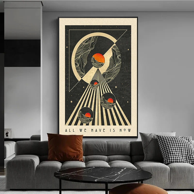 Bohemian Psychedelic 70s Poster Wall Art Canvas