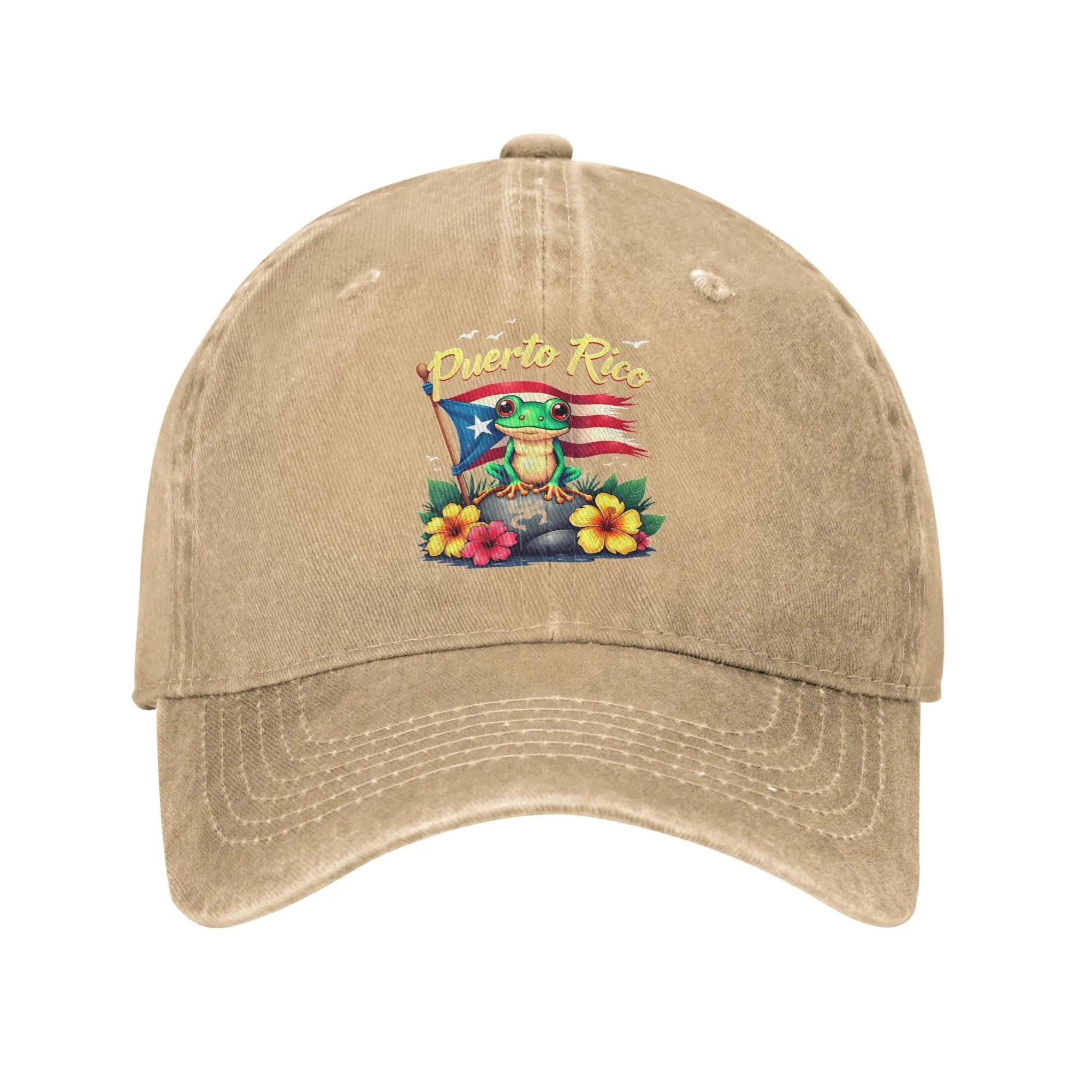 Hispanic Heritage Month Puerto Rico Coqui Frog Taino Symbol Baseball Cap
