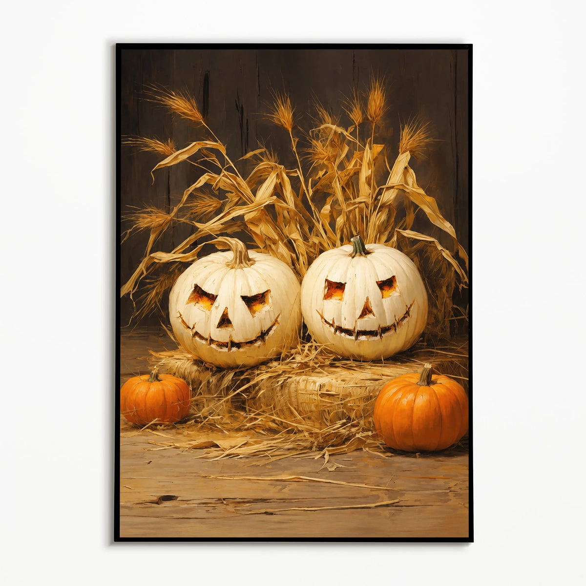 1PC Vintage Black Cat Pumpkin Poster