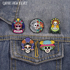 La Calavera Catrina Mexico Day Of The Dead Enamel Pins