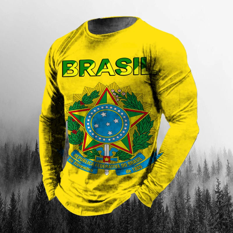 Brazil Flag 3D Print Tee