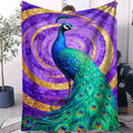 Peacock Flannel Blanket