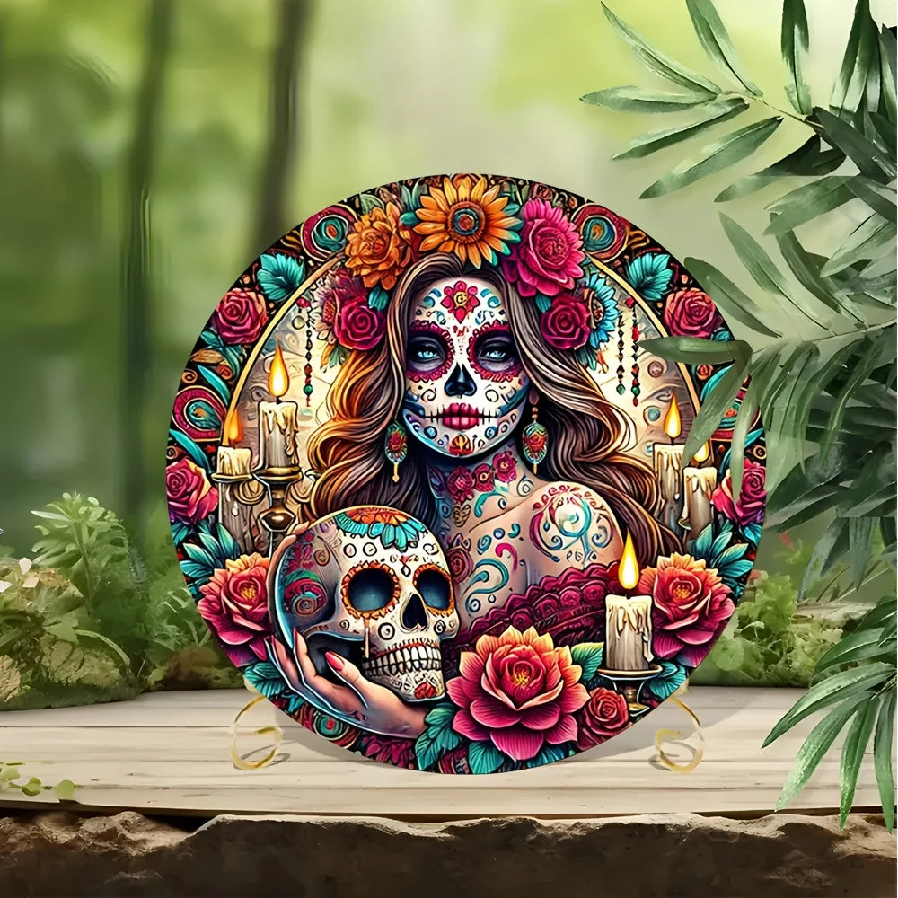 Day of The Dead skull iron Wall Art
