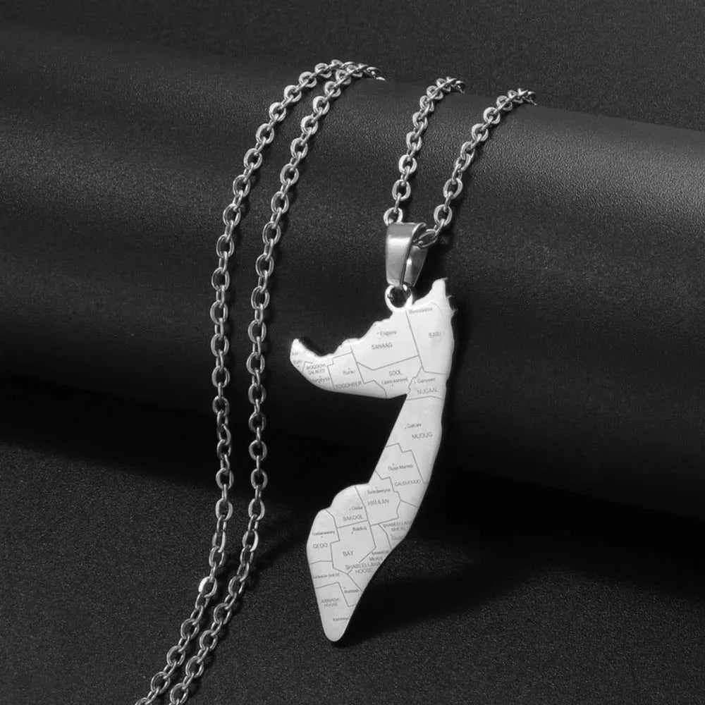 Somalia Map Pendant Necklaces