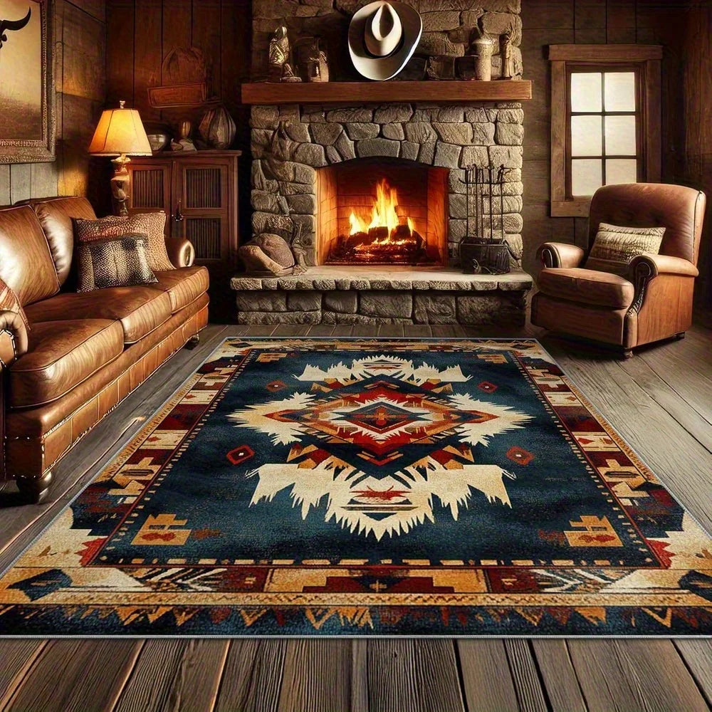 Southwestern Carpet, Aztec Tribal Area Mat