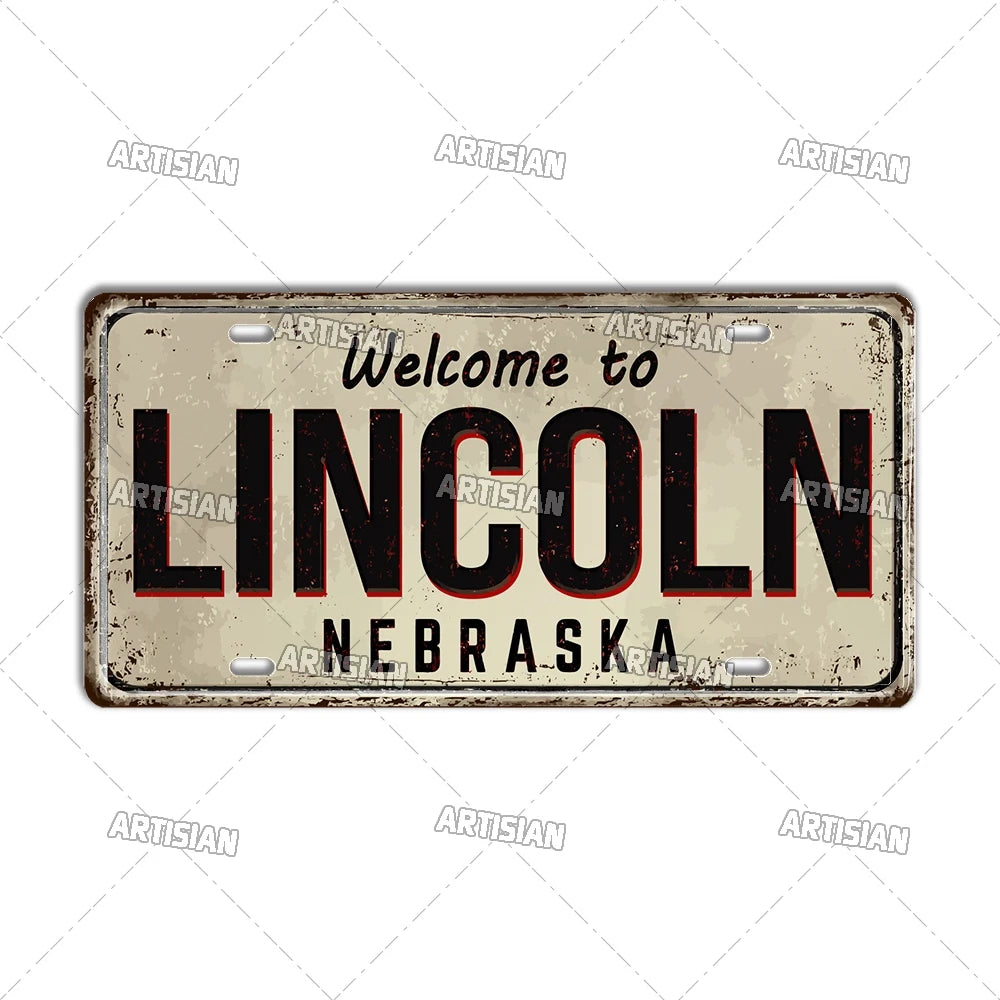Welcome To USA City Car Plate
