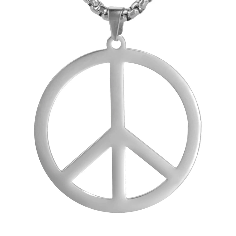 Hippie Style Peace Sign Necklace