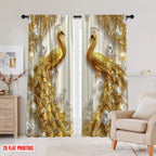 Golden Peacock Curtains