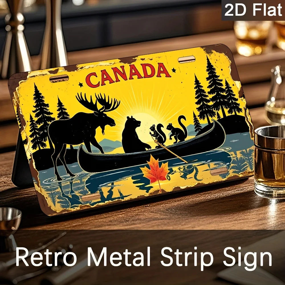 Vintage Canadian Wilderness Metal Sign