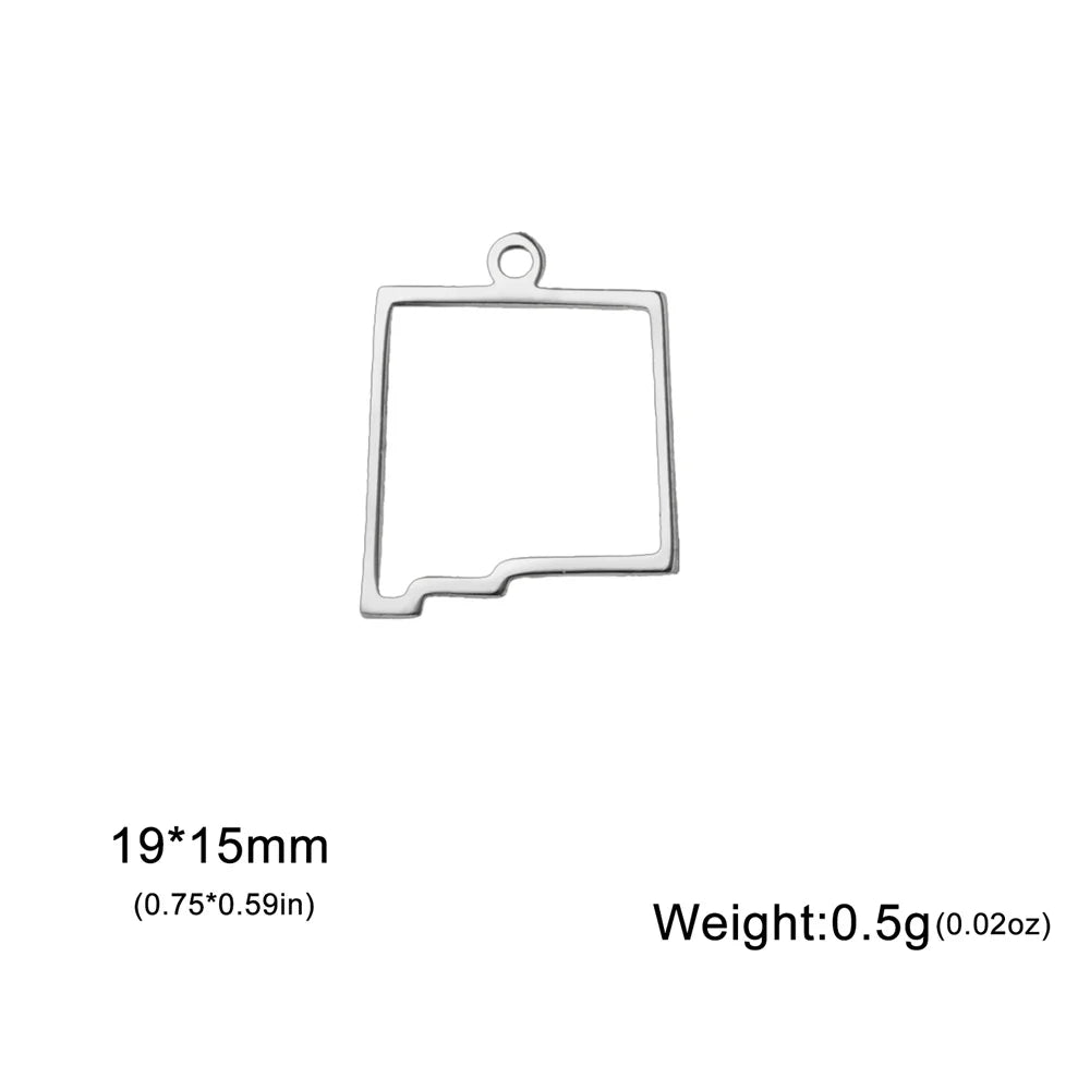 My Shape United States Map Pendent for Bracelet Necklace