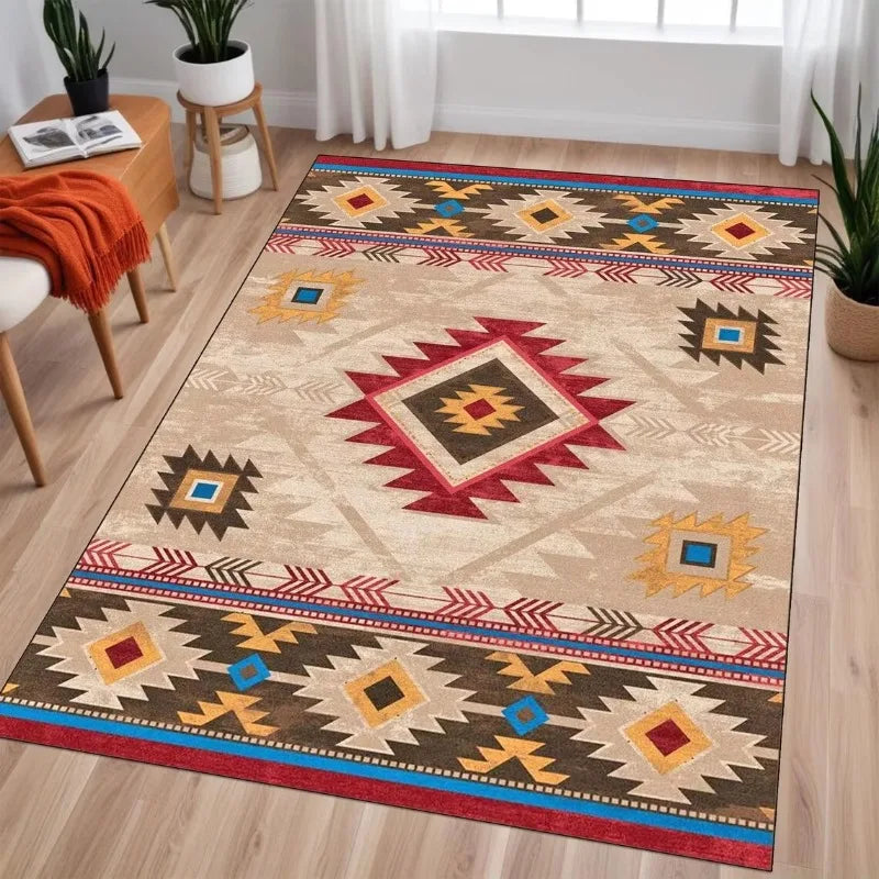 Southwestern Carpet, Aztec Tribal Area Mat