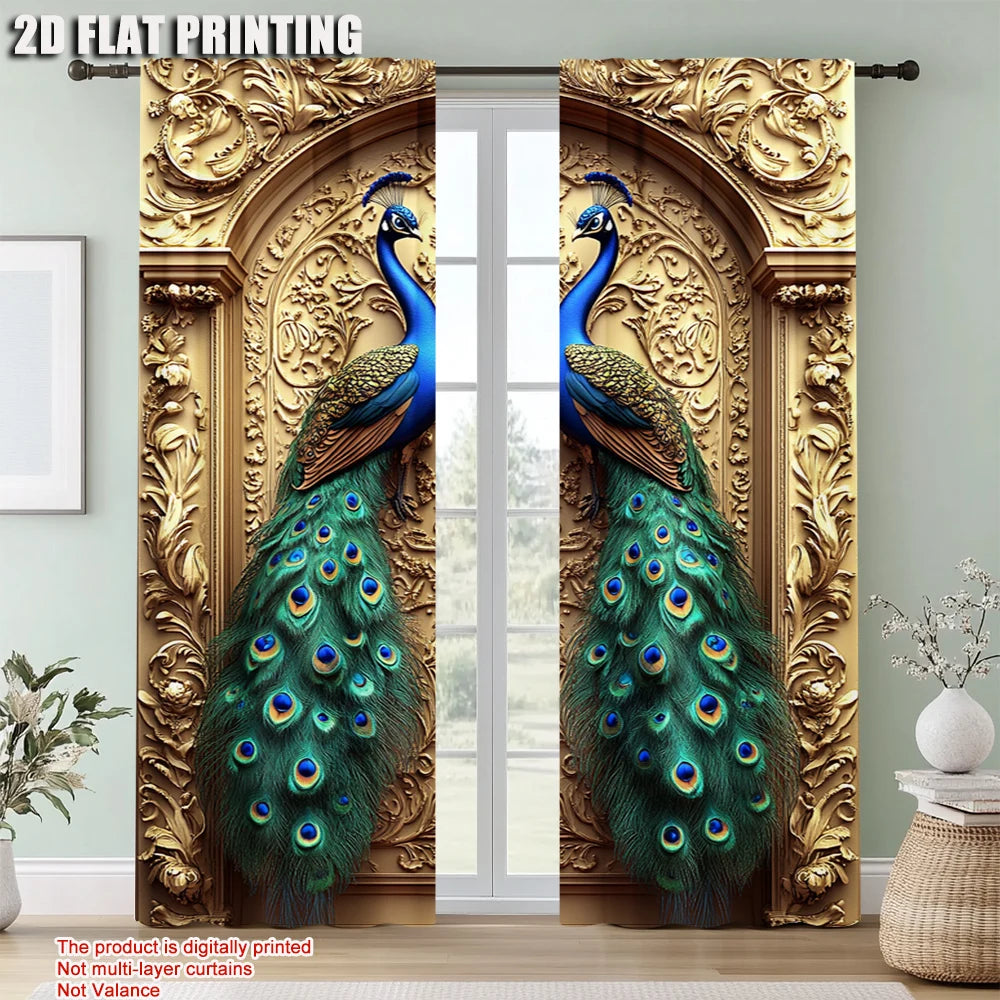 Peacock Gothic Curtains