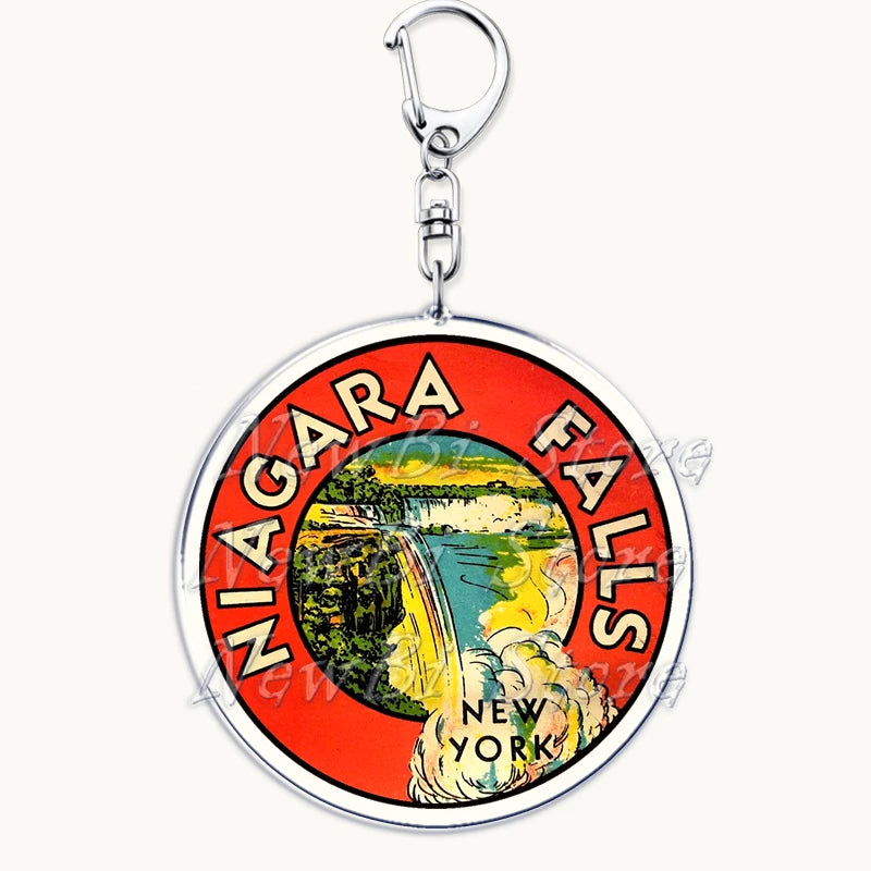 US Travel Keychain