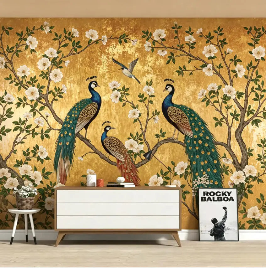 Peacock Mural Wallpaper