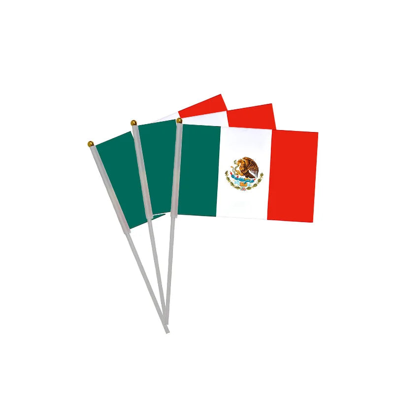 Mexico Hand Flags Lot