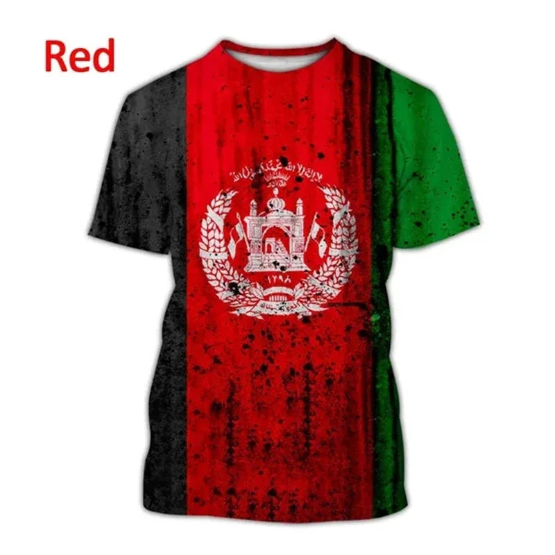 3D Print Afghanistan Flag T-Shirt