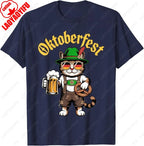 Funny Oktoberfest Cute Cat Pretzel Beer Funny Party Adults T-Shirt