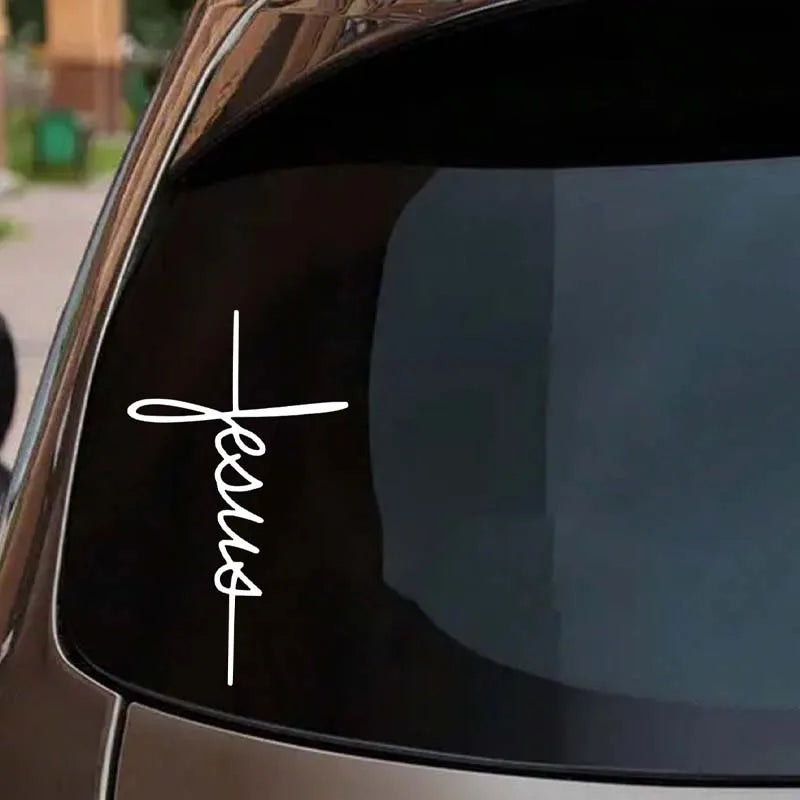 Jesus Cross Car Decal