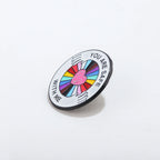 You Are Safe With Me Rainbow Glitter Heart Enamel Pin LGBTQ