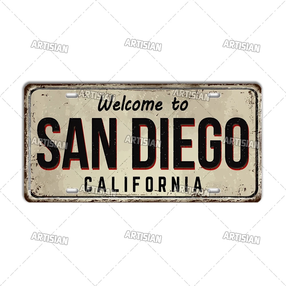 Welcome To USA City Car Plate