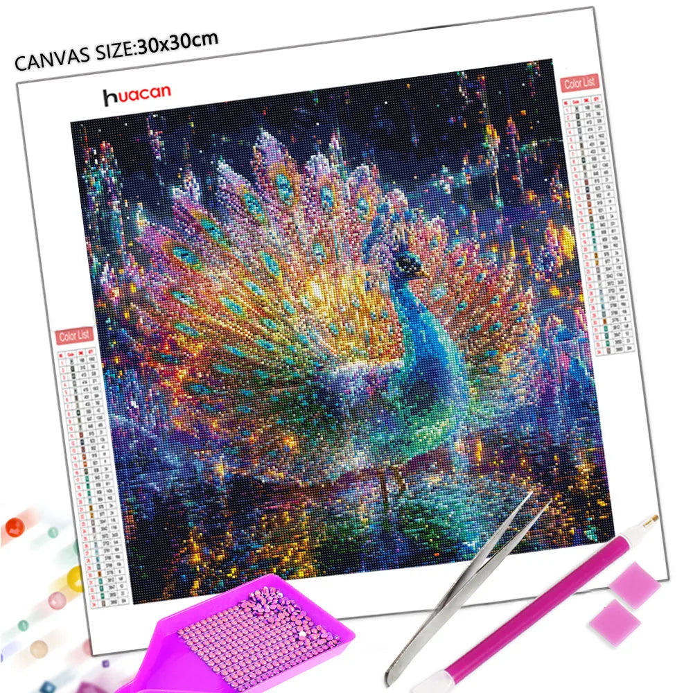 Peacock DIY Diamond Painting Complete Kit Decorative Paintings