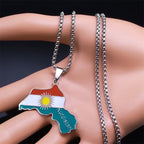Kurdistan Region Map Necklace