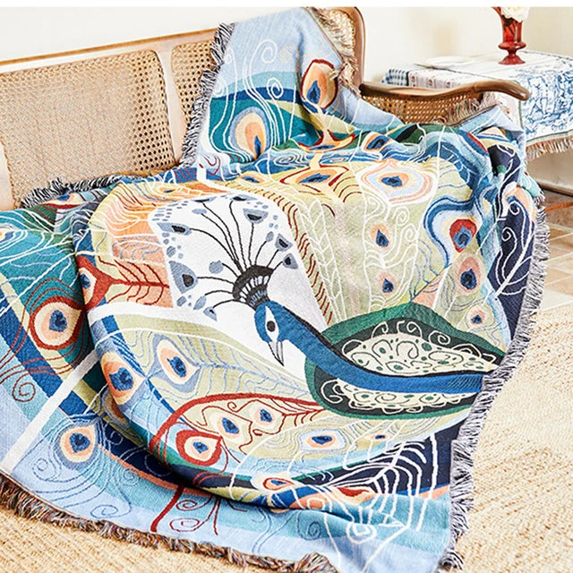 Bohemian Thread Quilt Multi-functional Sofa Leisure Blanket