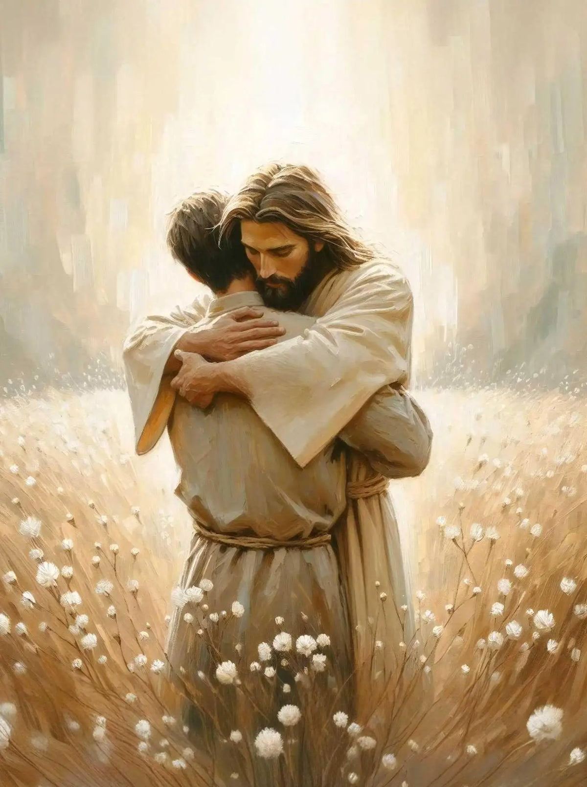 Jesus With Woman Christian Posters Savior