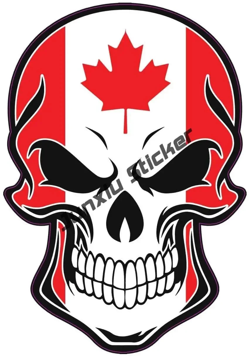 Canada Flag Sticker Map Skull Stickers Canadian Vinyl Decal Canada Maple Car Motorcycle Logo Decal Laptop Phone Tablet PVC Decor