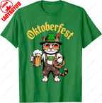 Funny Oktoberfest Cute Cat Pretzel Beer Funny Party Adults T-Shirt
