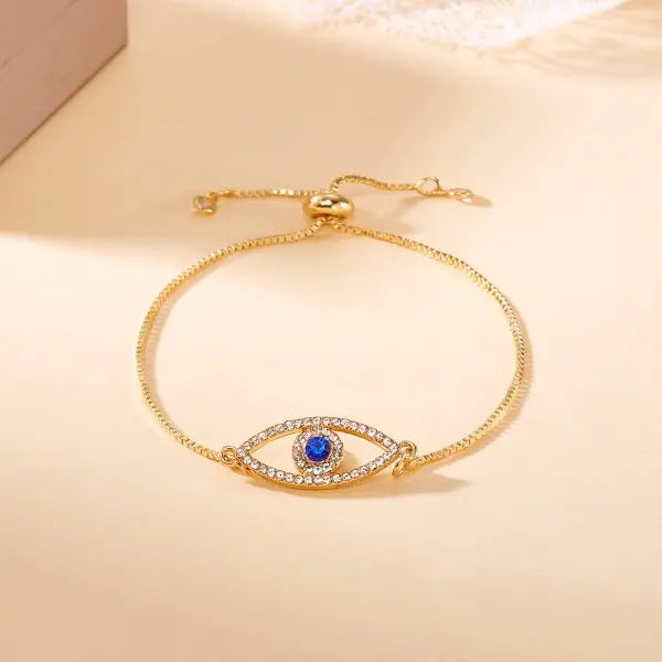 Gold Zircon Evil Eye