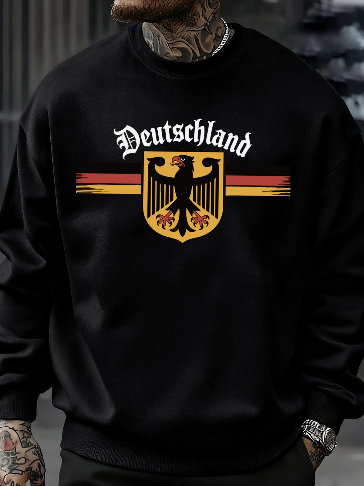 Deutschland National Emblem Printed Sweatshirt