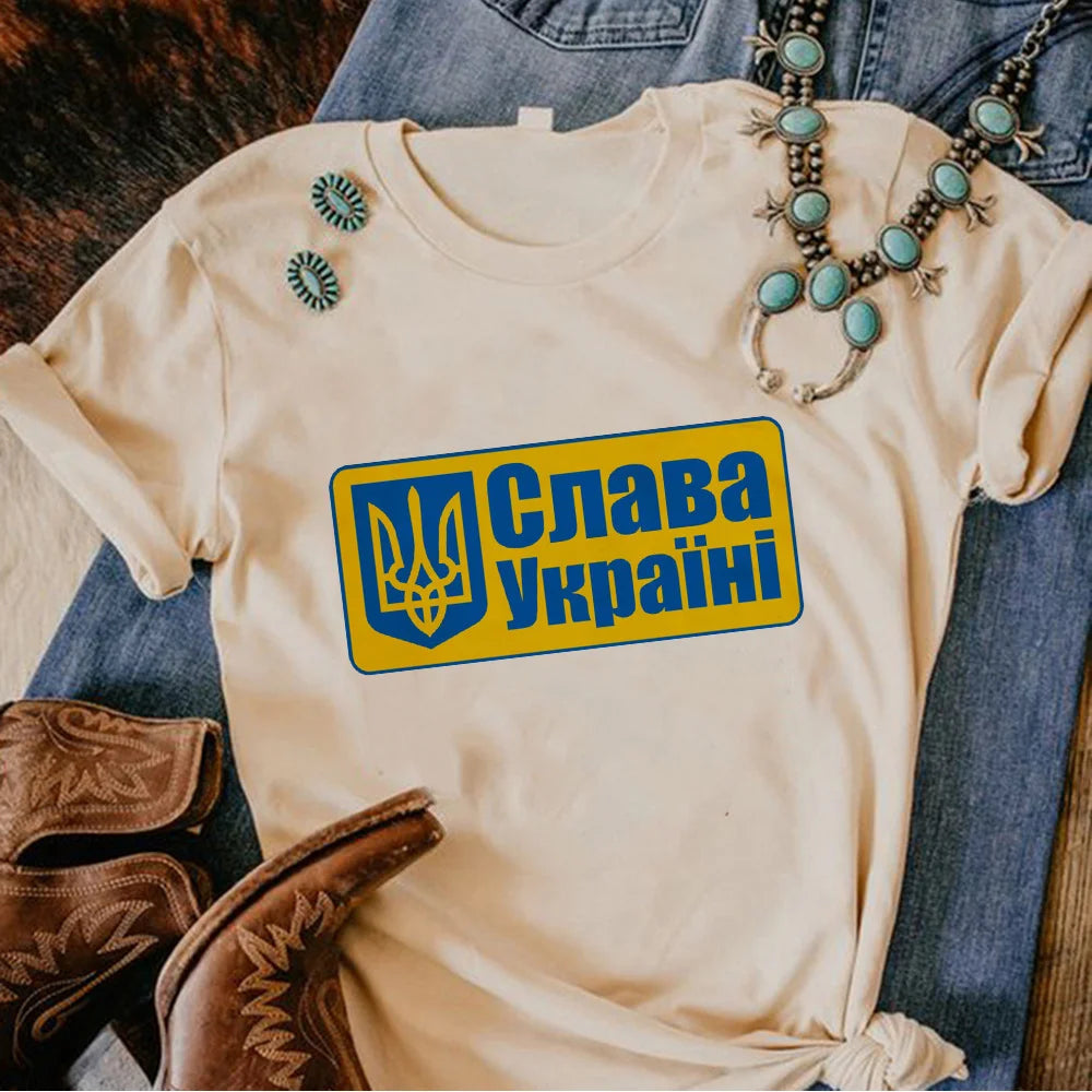 Ukraine T shirt women, female streetwear clothing