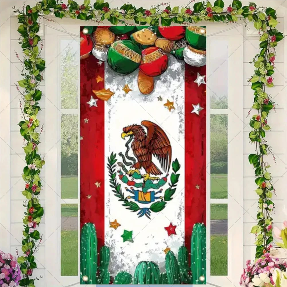 Festival Mexican Lndependence Day Door Banner