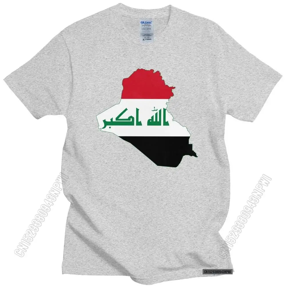 Iraq Flag Map T Shirt