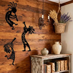 Metal Wall Art Native American Flute Player Southwest Decor