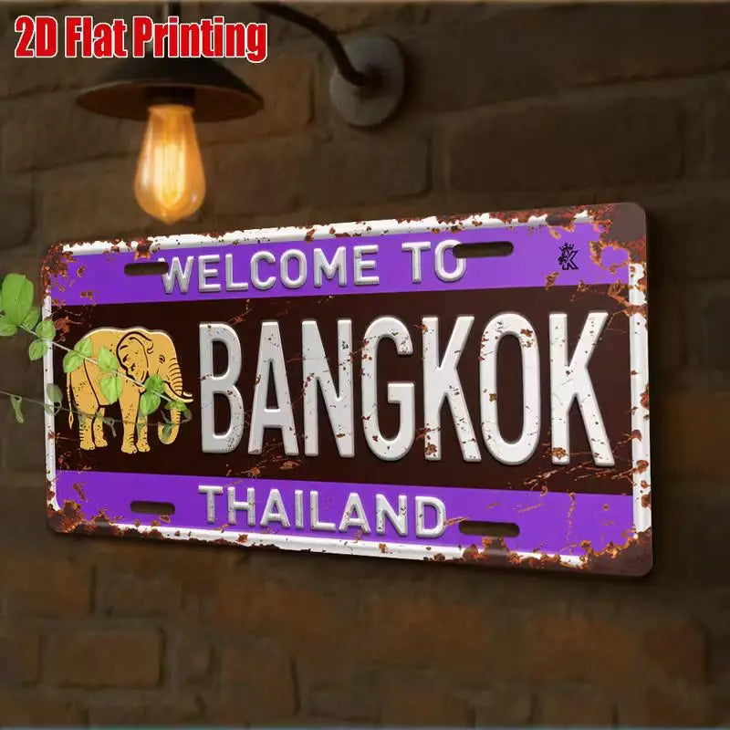 Vintage Thai License Plate