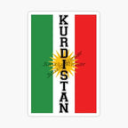 Kurdistan Flag Map Emblem Stickers