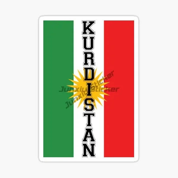 ملصقات شعار خريطة علم كردستان للسيارات والشاحنات والدراجات الهوائية والنارية والخوذات للطرق الوعرة وملحقات الملصقات الجدارية مقاسات قابلة للتخصيص