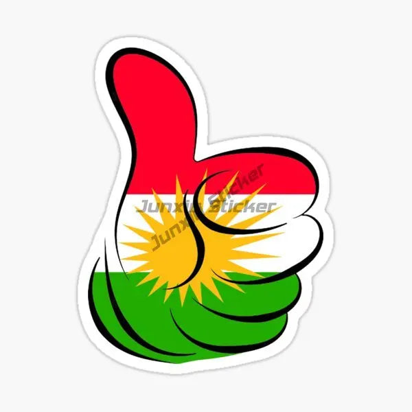 ملصق كردستان خريطة الأكراد العلم الوطني والشعار للسيارة والدراجة النارية خريطة علم بولي كلوريد الفينيل ملصق جداري خارجي قابل للتخصيص