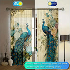 Peacock Style Printed Curtain