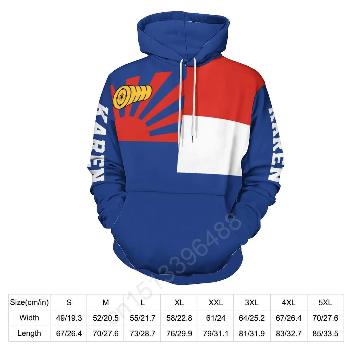 Karen Flag 3D Hoodie Polyester