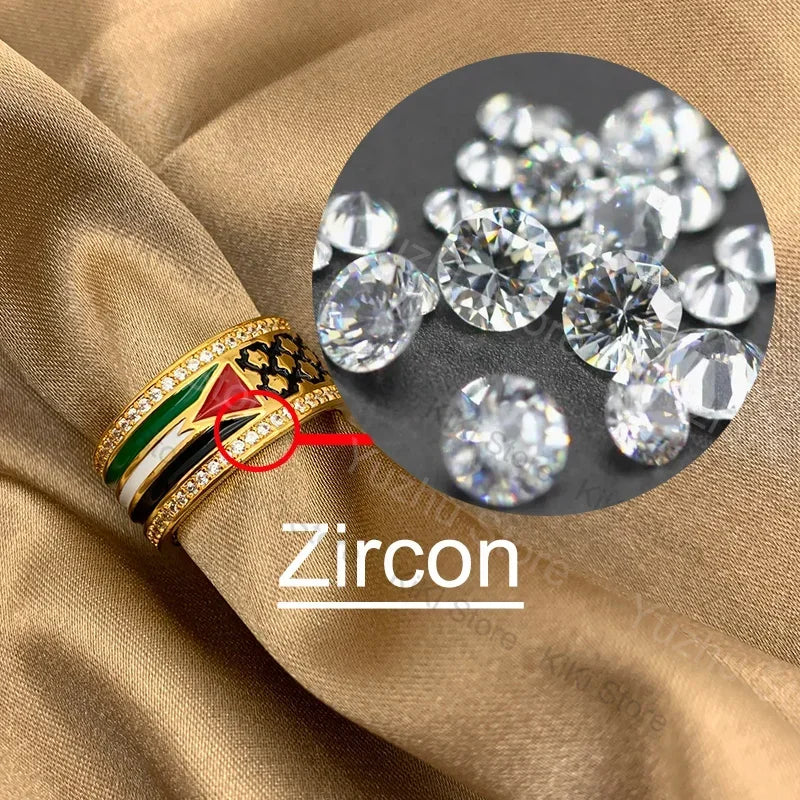 Kufiya Zircon Rings