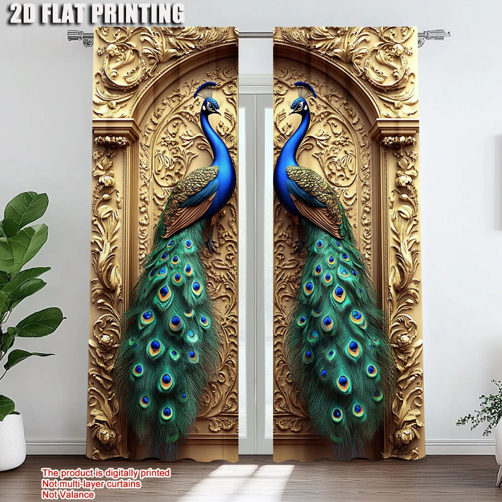Peacock Gothic Curtains