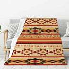 Native American Navajo Boho Aztec Pattern Blanket