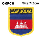 Cambodia National Flag Embroidered  Patches